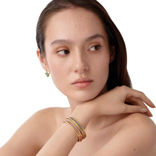 18K Blue Sapphire Eternity Bracelet