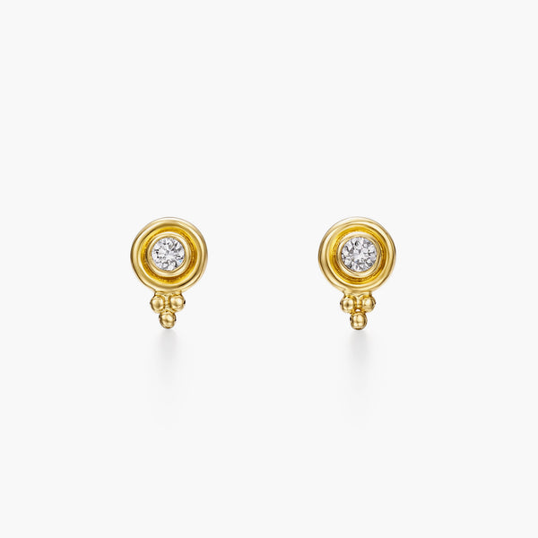 18K Classic Diamond Earrings