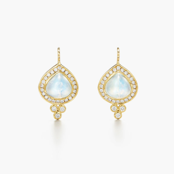 18K Halo Earrings