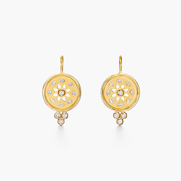 18K Mandala Cutout Earrings