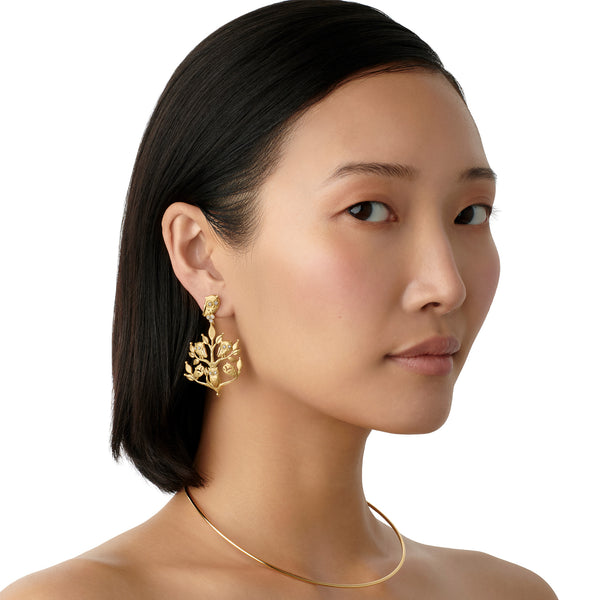 18K Owlwood Earrings