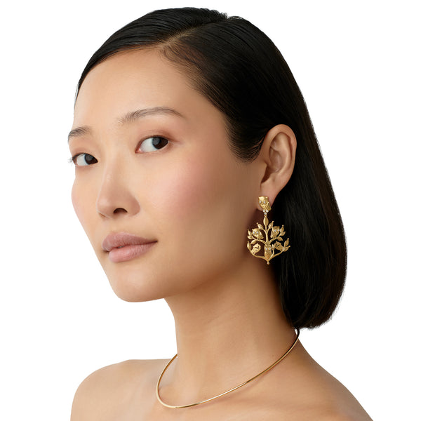 18K Owlwood Earrings