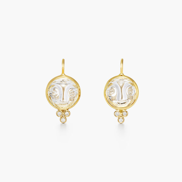 18K Moonface Earrings