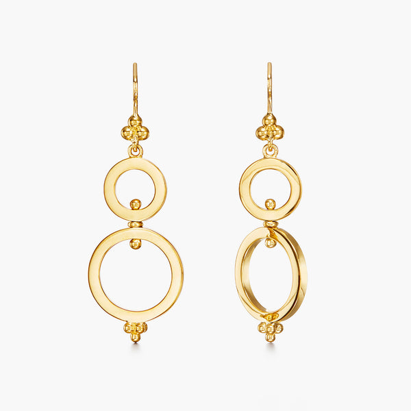 18K Spin Earrings