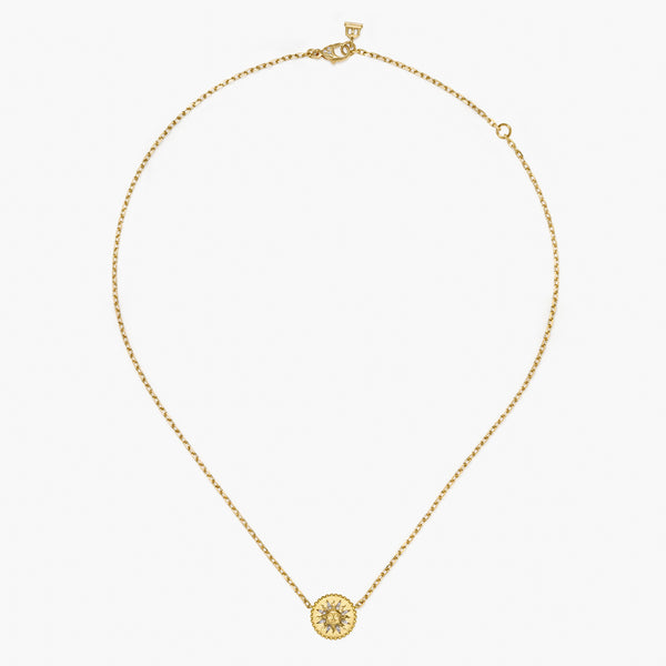 18K Orbit Sun Necklace