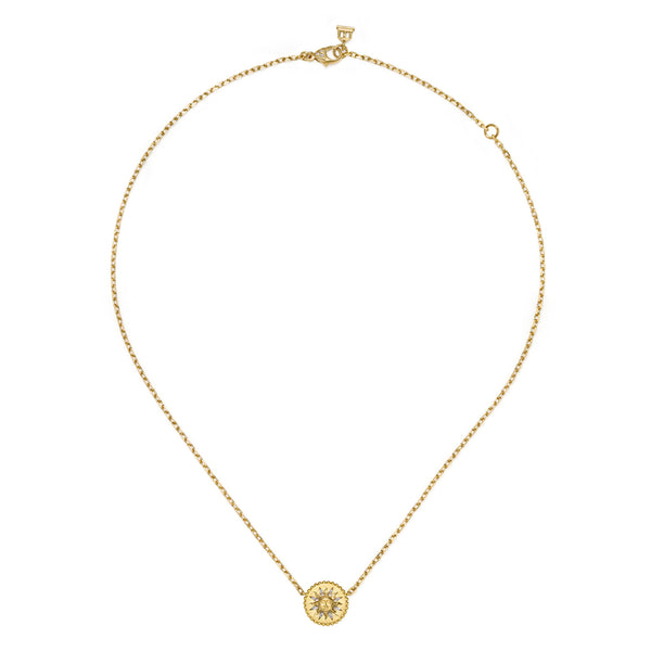 18K Orbit Sun Necklace