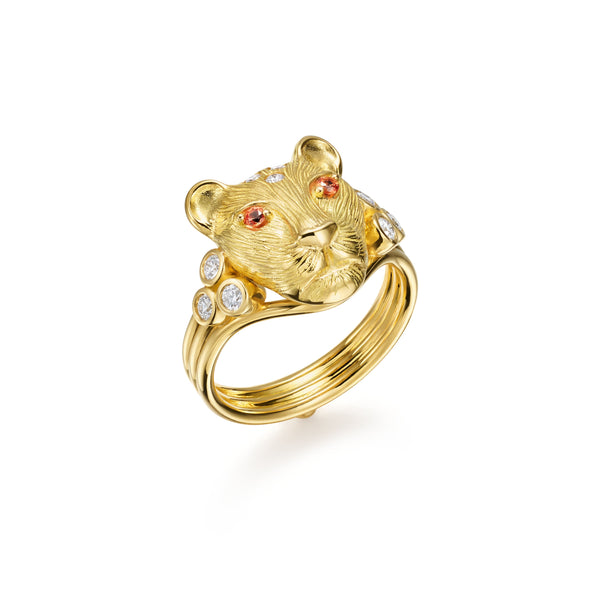 18K Leone Temple Ring