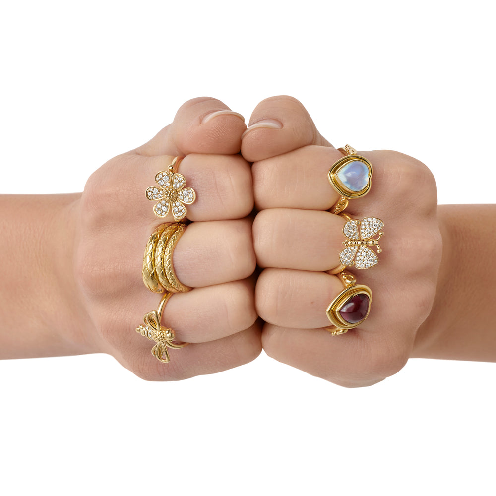 18K Snow Flower Ring