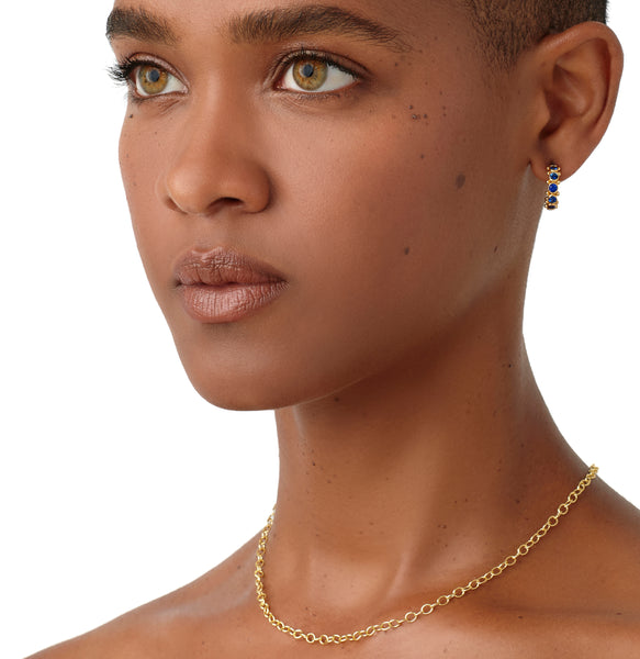 18K Eternity Hoop Earrings