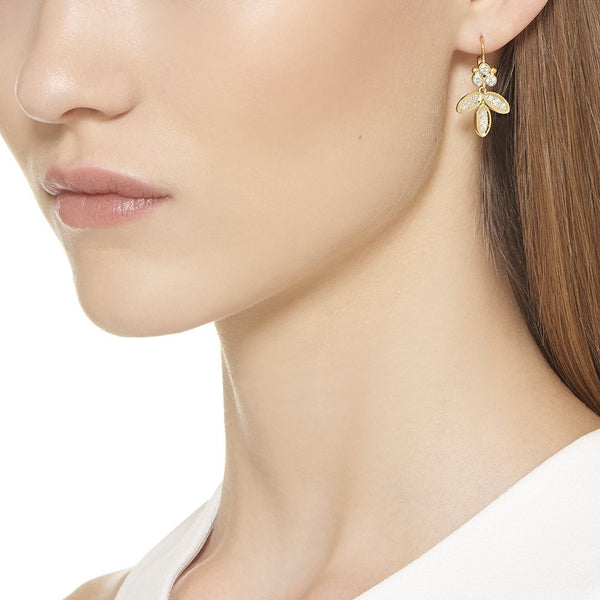 18K Diamond Foglia Earrings